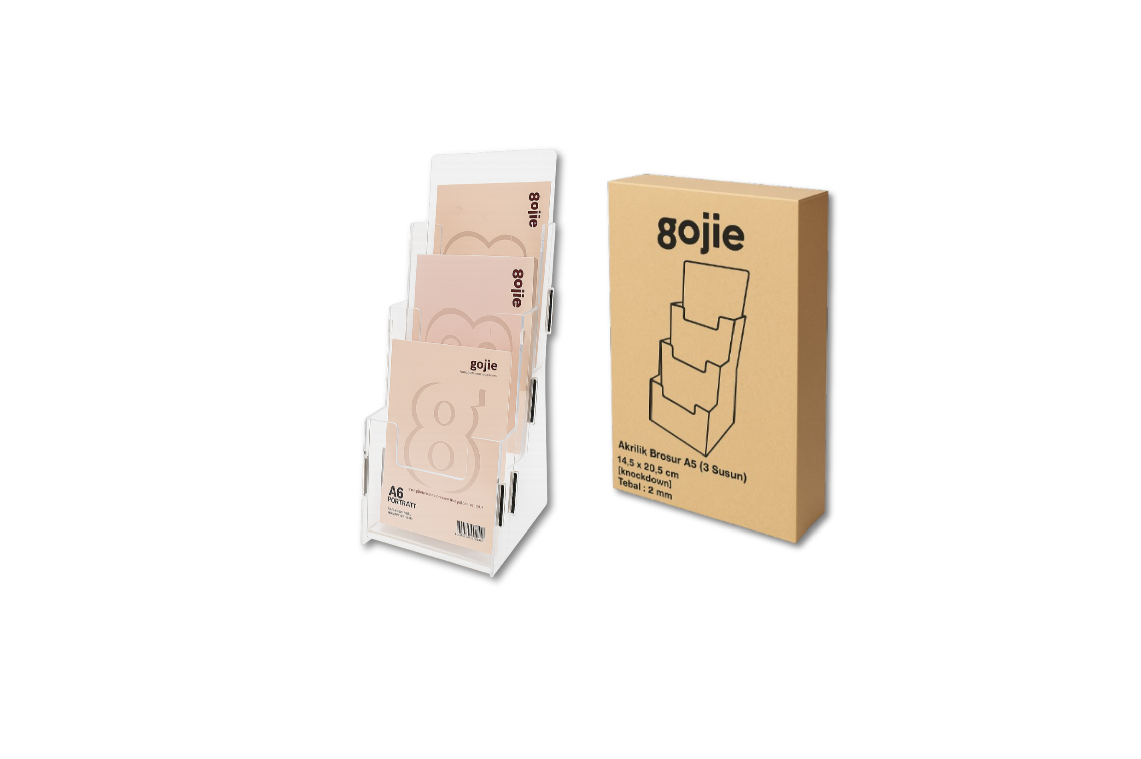 Rak Brosur Susun Knockdown